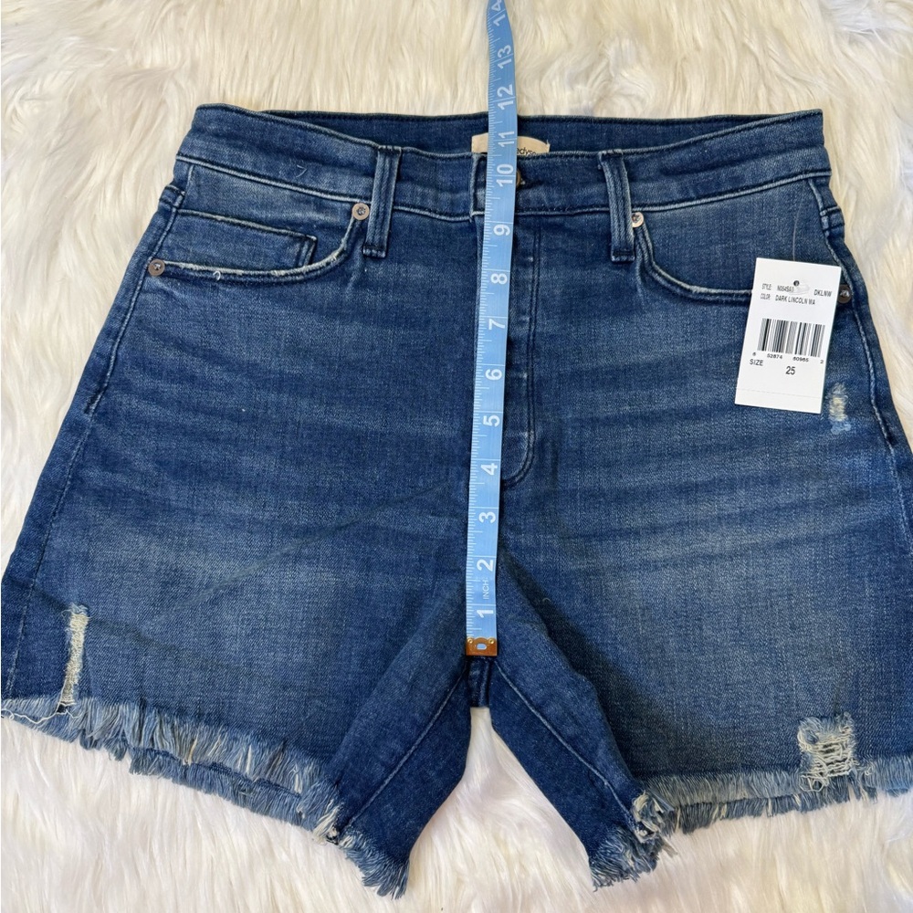 NWT Edyson Delon High-Rise Shorts in Dark Lincoln Wash Size 25 + 30 - Picture 6 of 13